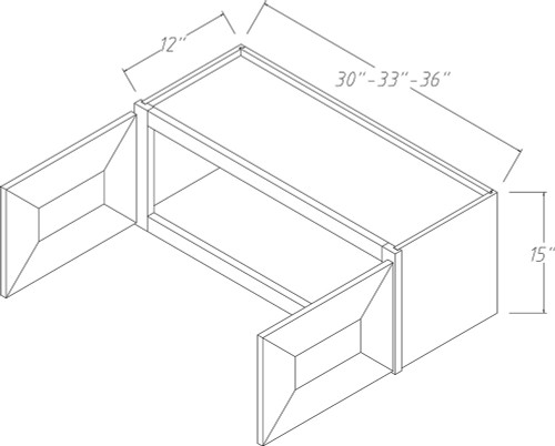 Dove White Shaker Wall Cabinet DS-W2415