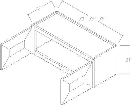 Dove White Shaker Wall Cabinet DS-W3021