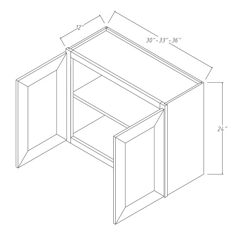 Dove White Shaker Wall Cabinet DS-W3024