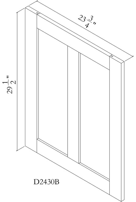Crystal Maple Decorative Door for Base CM-D2430B
