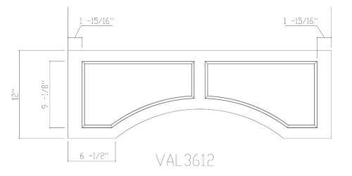 Crystal Maple Big Valance CM-VAL3612