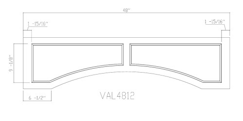 Crystal Maple Big Valance CM-VAL4812