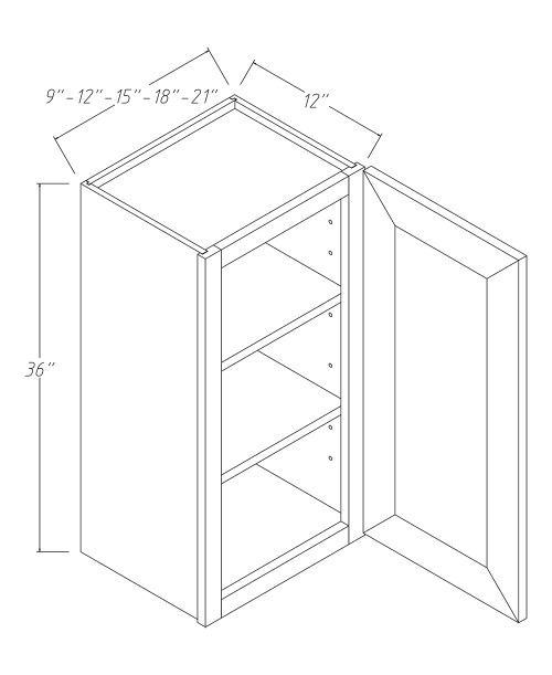 Crystal Maple Wall Cabinet CM-W1236