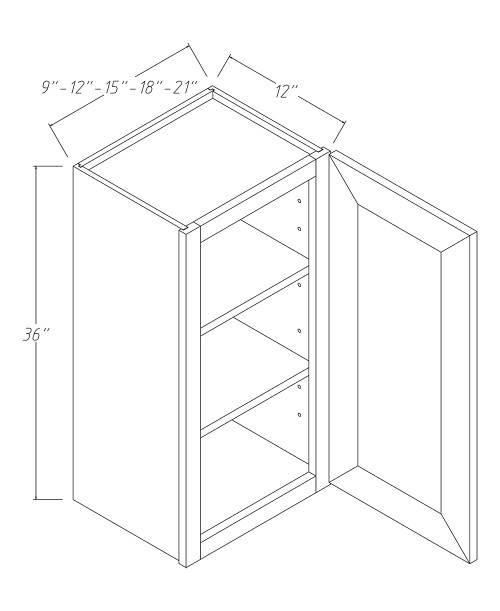 Crystal Maple Wall Cabinet CM-W1836