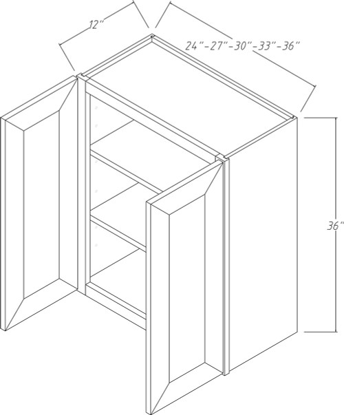 Crystal Maple Wall Cabinet CM-W2736