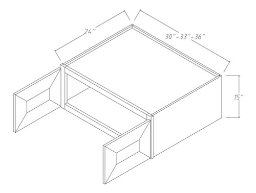 Crystal Maple Refrigerator Wall Cabinet CM-W3015-24