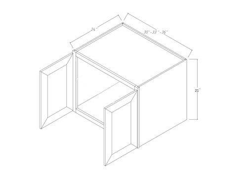 Crystal Maple Refrigerator Wall Cabinet CM-W3021-24