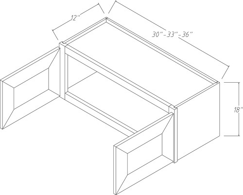 Crystal Maple Wall Cabinet CM-W3618