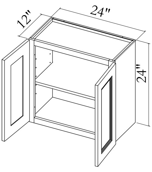 Crystal Maple Wall Cabinet CM-W2424