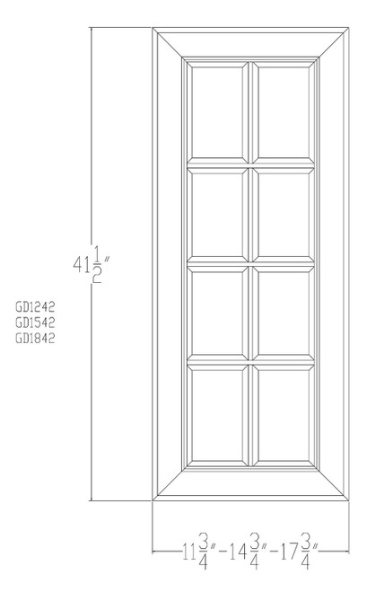 Sedona Mullion Door with Clear Glass SE-GD1242