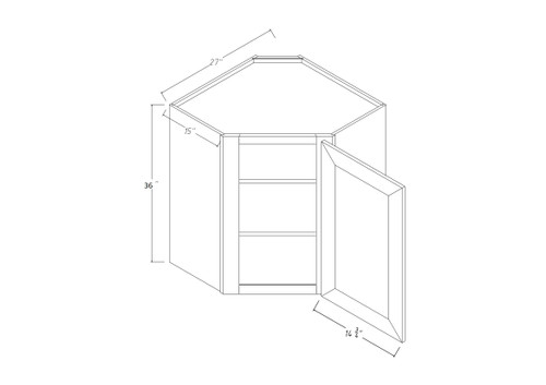 Sedona Wall Diagonal Cabinet SE-WDC2736-15