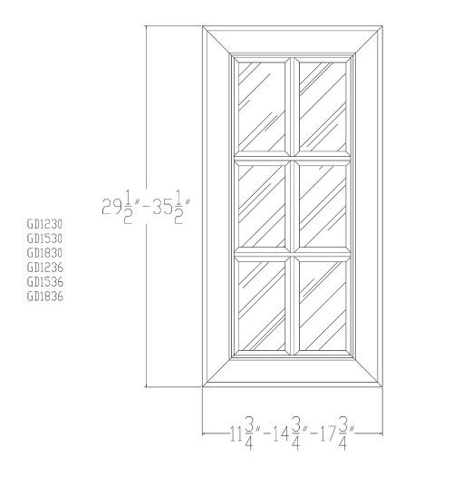 Perla Frosted Glass and Frame PE-GD1230