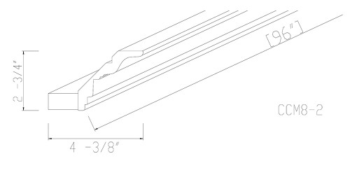 Perla Big Crown Moulding 4" PE-CCM8-2