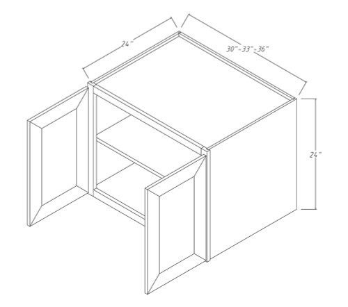 Perla Refrigerator Wall Cabinet PE-W3024-24