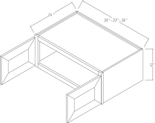 Perla Refrigerator Wall Cabinet PE-W3312-24