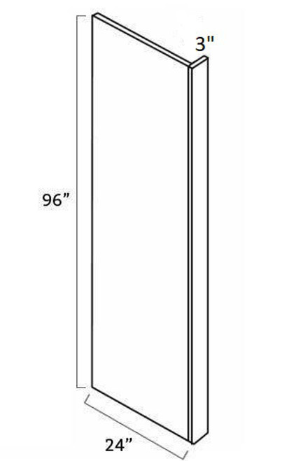 Charlton Refrigerator Panel 96"x24"x3" Return CT-RRP9624