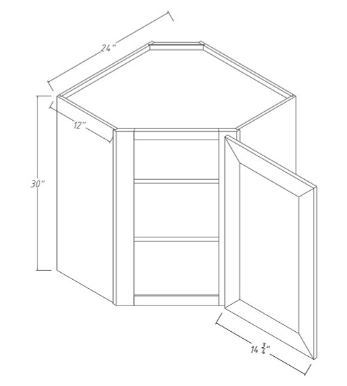 Charlton Wall Diagonal Cabinet CT-WDC2430