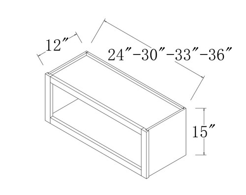 Sterling Stacked Glass Door Wall Cabinet SG-GW2415