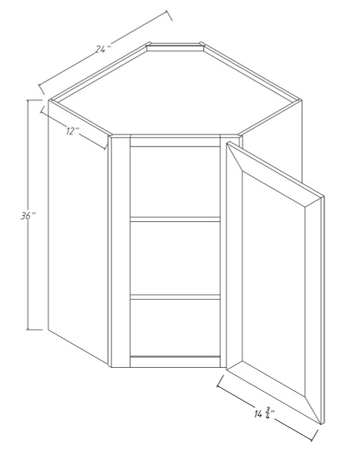 Sterling Wall Diagonal Cabinet SG-WDC2436