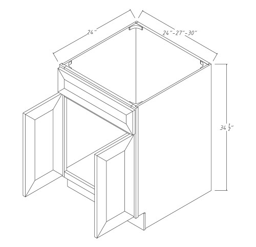 Avalon Sink Base Cabinet AL-SB24