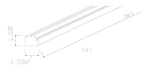 Avalon Light Rail Moulding 8' AL-TLR-1