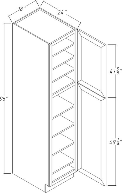 Wildwood Tall Pantry WW-WP1896