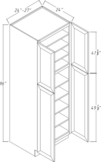 Glacier Tall Pantry GL-WP3096