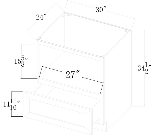 Gray Stone Microwave Base Cabinet GR-BMC30