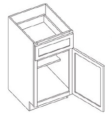 KCD Shaker Kodiak Single Door Base Vanity - SK-VB12