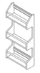 KCD Shaker Kodiak Natural Spice Rack Door Mount for 17.5" Door - SK-SRD12