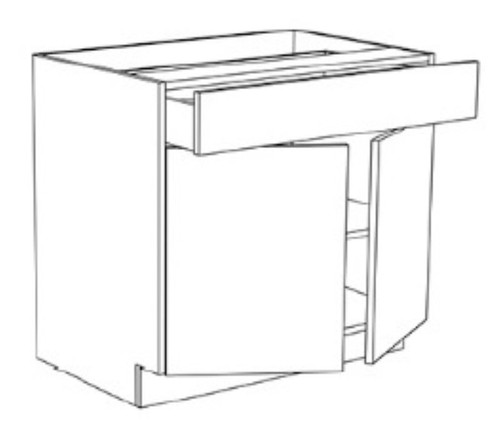 Innovation Cabinetry Natural Oak Kitchen Cabinet - UB-B33-NO