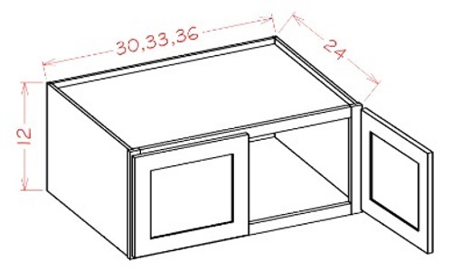 U.S. Cabinet Depot - Oxford Mist - Refrigerator Wall Cabinets - 36" Wide - OM-W361224