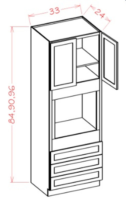 U.S. Cabinet Depot - Oxford Mist - Oven Cabinets - OM-O338424