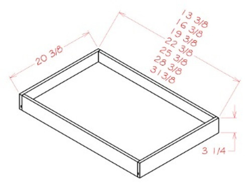 U.S. Cabinet Depot - Oxford Mist - Roll Out Shelves - RS36-TypeA