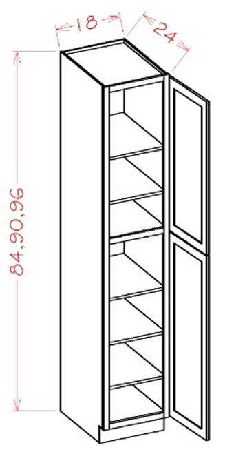 U.S. Cabinet Depot - Oxford Toffee - Utility Cabinets-2 Doors - OT-U188424