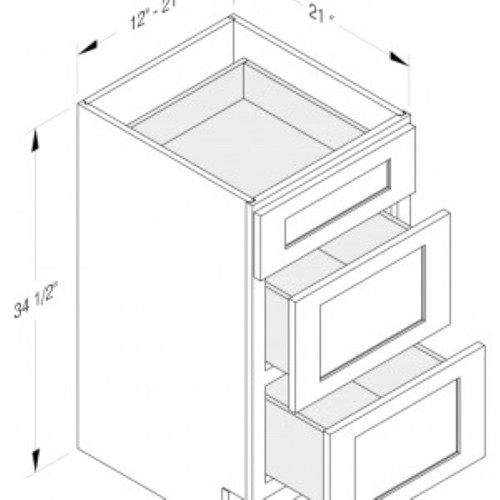 Cab-Tec Shaker Navel Bath Cabinet - SN-VDB1221