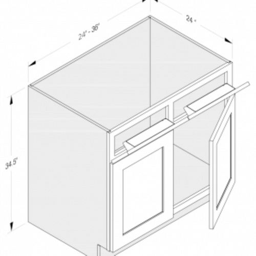 Cab-Tec Shaker White Kitchen Cabinet - SW-SB30