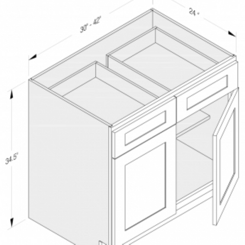 Cab-Tec Shaker White Kitchen Cabinet - SW-B36