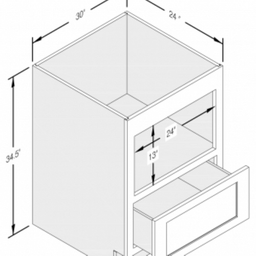 Cab-Tec Shaker White Kitchen Cabinet - SW-MDB30