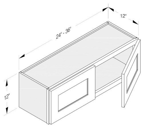 Cab-Tec Shaker White Kitchen Cabinet - SW-W3612