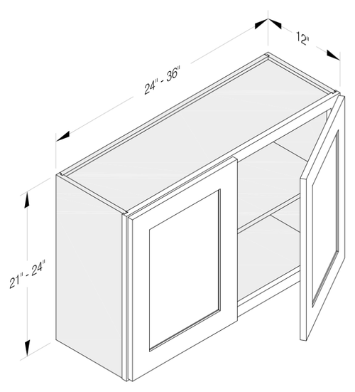 Cab-Tec Shaker White Kitchen Cabinet - SW-W3624