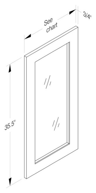 Cab-Tec Shaker White Kitchen Cabinet - SW-W3030GD