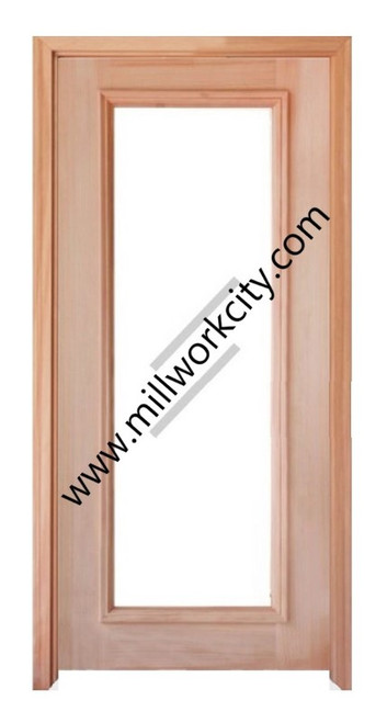 Prestige Entries - Slab Only - Full Lite 1 Lite Double Square Cotswold Insulated Glass 1 3/4" x 6'0" W x 6'8" H Mahogany Slab Only