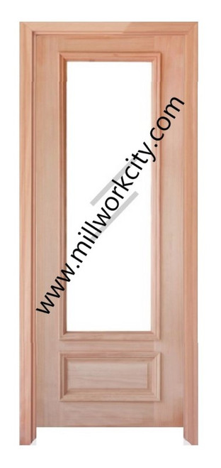 Prestige Entries - Slab Only - Full Lite 1 Lite 1 Panel Double Square Beveled or Flemish Insulated Glass 1 3/4" x 6'0" W x 8'0" H Mahogany Slab Only