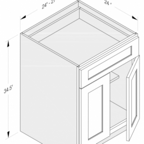 Cab-Tec Shaker Grey Kitchen Cabinet - SG-B24