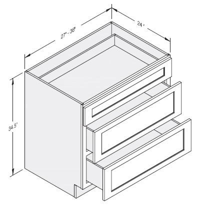 Cab-Tec Shaker Grey Kitchen Cabinet - SG-DB36