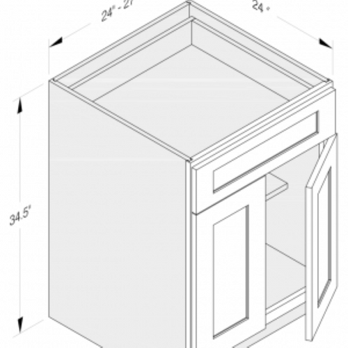 Cab-Tec Shaker Iron Kitchen Cabinet - SI-B27