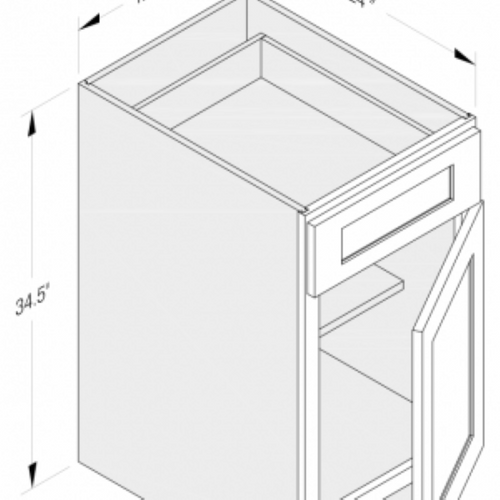 Cab-Tec Shaker Iron Kitchen Cabinet - SI-BWB15