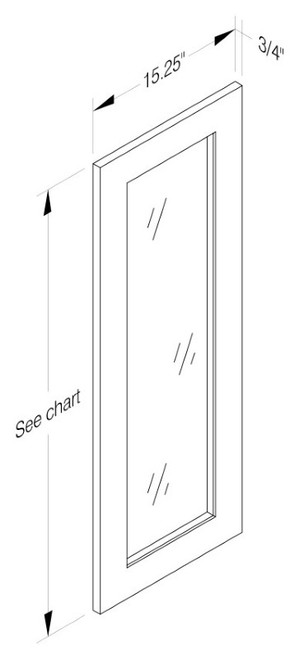 Cab-Tec Shaker Iron Kitchen Cabinet - SI-WDC2442GD