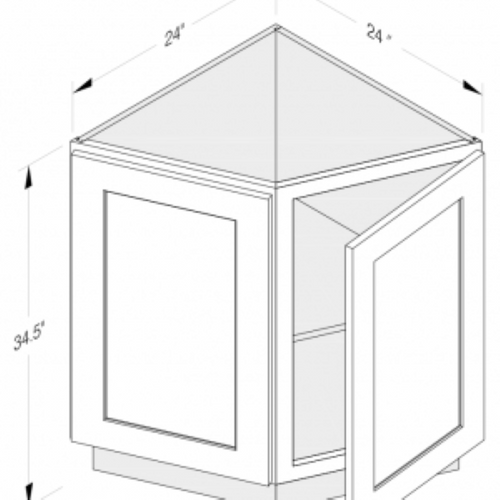 Cab-Tec Shaker Steel Kitchen Cabinet - SS-BEC24